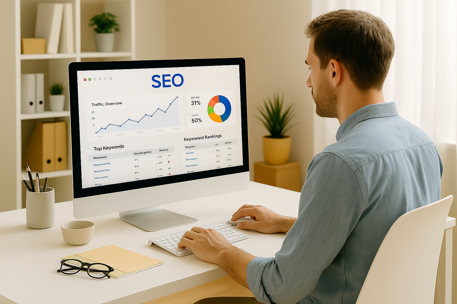 Landing page design example for lead generation website