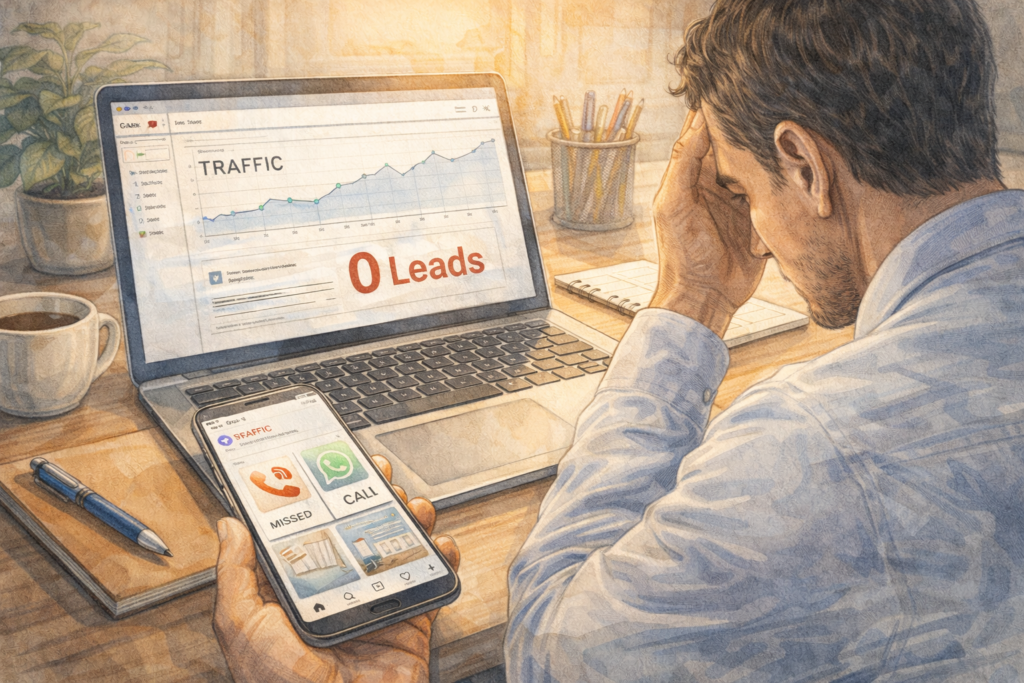 website not getting leads despite traffic